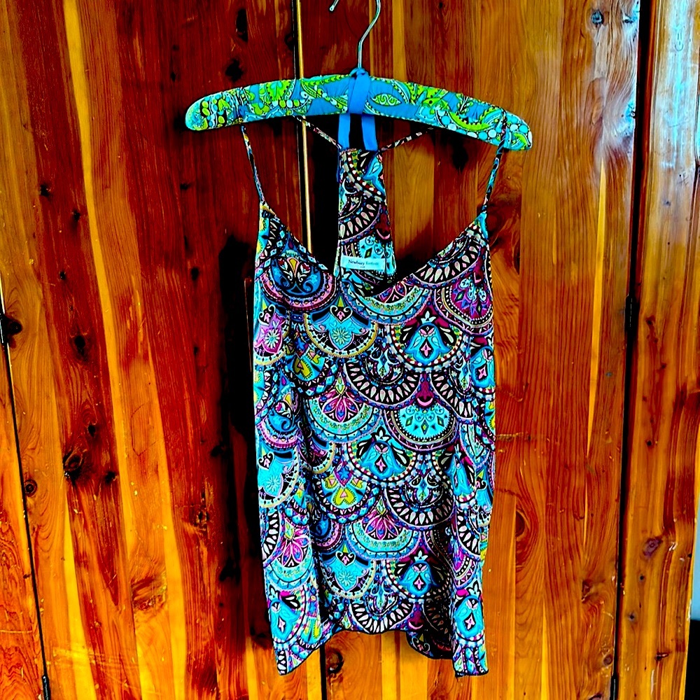 Newbury Kustom multicolor Racerback spaghetti strap top. NWOT…